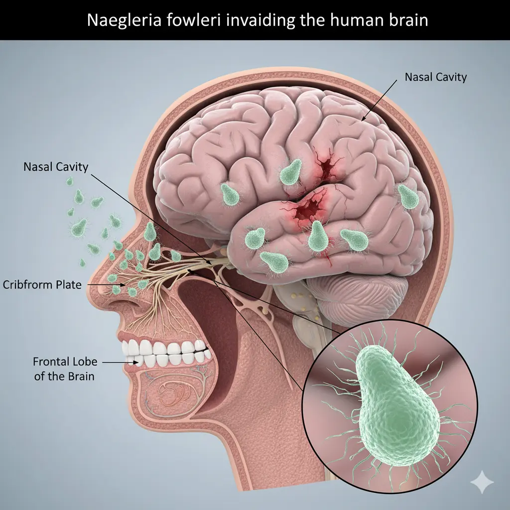Brain-eating-Amoeba-1 दिमाग खाने वाला अमीबा (Brain eating Amoeba): केरल में 19 मौतें, जानें बीमारी की पूरी डिटेल